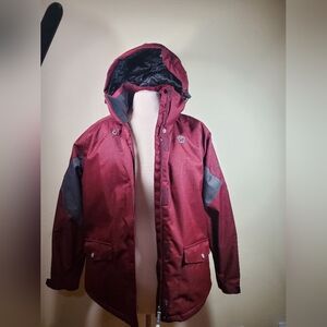 Sessions jacket burgundy red Terrain series size Medium waterproof breathable